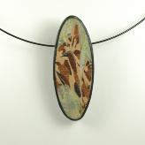 Jan Geisen handmade polymer clay jewelry - pendant choker necklace
