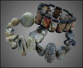 Jan Geisen handmade polymer clay jewelry - faux stone bracelet