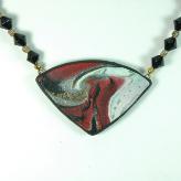 Jan Geisen handmade polymer clay jewelry - pendant necklace N7053