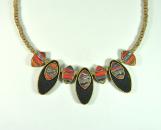 Jan Geisen handmade polymer clay pendant necklace N11-08