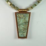 N11-45 polymer clay pendant necklace jan geisen