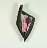 Jan Geisen handmade polymer clay jewelry brooch B10-09