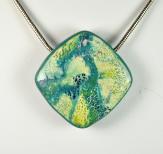 Jan Geisen handmade polymer clay pendant necklace