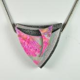 Jan Geisen handmade polymer clay pendant necklace