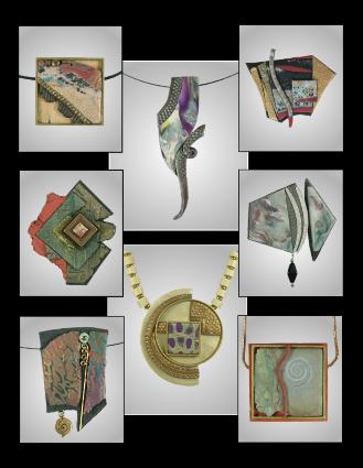 Jan Geisen handmade polymer clay jewelry - brooches, earrings, necklaces, pendants, bracelets, rings