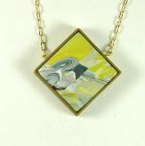 Jan Geisen handmade polymer clay jewelry - pendant necklace N9016