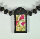 Jan Geisen handmade polymer clay jewelry - pendant necklace N7035