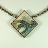 Jan Geisen handmade polymer clay jewelry - pendant necklace