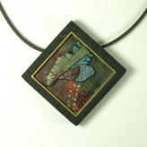 Jan Geisen handmade polymer clay jewelry - pendant necklace