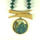 Jan Geisen handmade polymer clay jewelry - pendant necklace