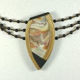 Jan Geisen handmade polymer clay jewelry - pendant multi strand necklace