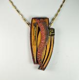 Jan Geisen handmade polymer clay pendant necklace N11-02
