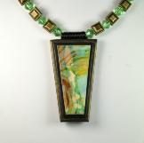 N10-24 polymer clay pendant necklace jan geisen