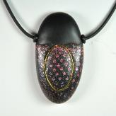 Jan Geisen handmade polymer clay pendant necklace N10-32
