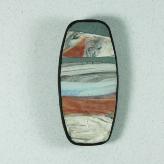 Jan Geisen handmade polymer clay jewelry - brooch B8002