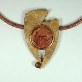 Jan Geisen handmade polymer clay jewelry - pendant choker necklace
