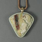 Jan Geisen handmade polymer clay jewelry - pendant necklace N8044