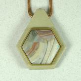 Jan Geisen handmade polymer clay jewelry - pendant necklace N8048