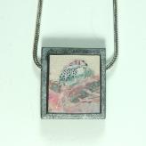 Jan Geisen handmade polymer clay jewelry - pendant necklace N8024