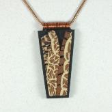 Jan Geisen handmade polymer clay jewelry - pendant necklace - N8017