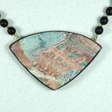 Jan Geisen handmade polymer clay jewelry - pendant necklace N8011