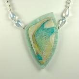 Jan Geisen handmade polymer clay jewelry - pendant necklace N8075