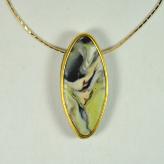 Jan Geisen handmade polymer clay jewelry - pendant necklace N9048